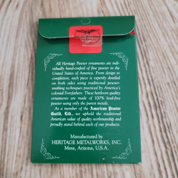 Vintage Pewter Christmas Ornament - Yellowstone National Park - Grizzly Bear - Picture 3 of 3